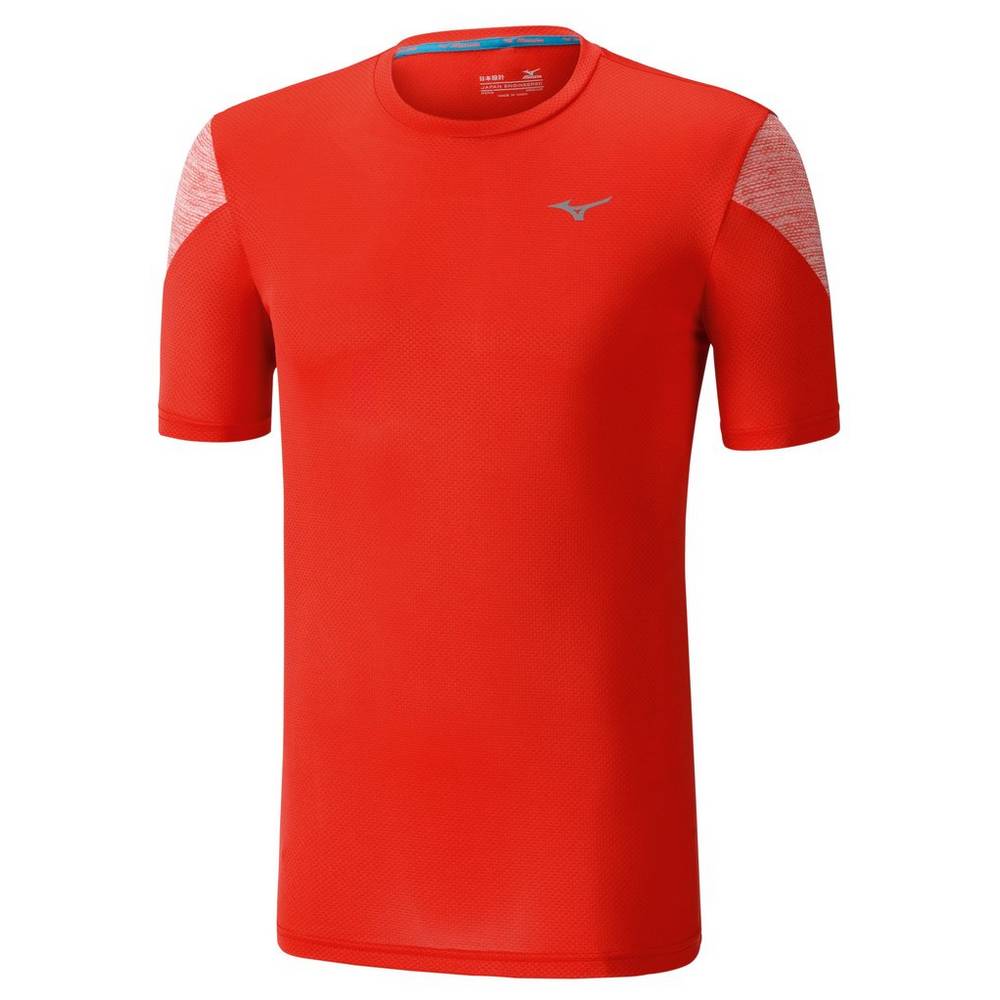 Camiseta Mizuno Running ALPHA SHORT SLEEVE 2.0 - Homem - Rosa - KALOS2017